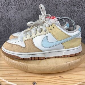 Nike Dunk Low Shoes Womens Size 8 Summit White Glacier Blue Leather Sneaker